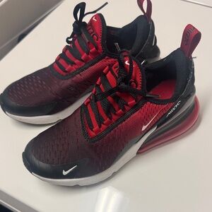 Nike Air Max 270 Black and Red Sneakers size 3.5